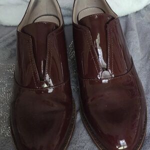 Louise et Cie Burgundy Patent Leather Loafers